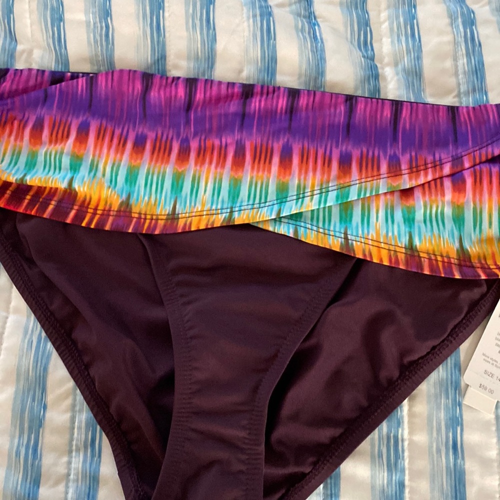 Bleu Rod Beattie Sarong Banded Hipster Bikini Bottoms